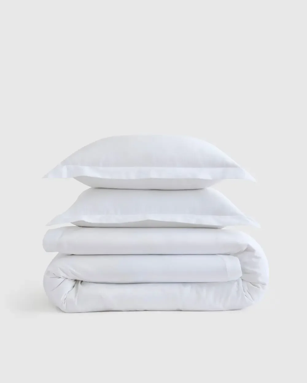 New Quince Signature Giza Cotton Sateen Duvet Cover 3Pc Set King Cal King White
